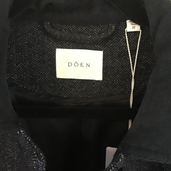 Last Weekend Available! Doen Pascual Jacket, brand new M, charcoal herringbone! - Picture 5 of 7